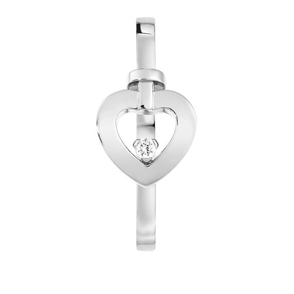 Pretty Woman Extra Small White Gold and Diamond Heart Ring